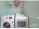 Laundry room featuring newer Samsung washer and dryer units at 848 Wingthorn Rose Dr, Gastonia, NC 28056