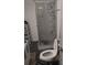 Bathroom showcasing a glass-enclosed shower with multi-jet features, and toilet at 1204 Borders Rd, Shelby, NC 28150