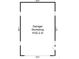 Blueprint of the garage dimensions. The space is labeled as 