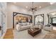 Open concept living area with exposed beams, a spacious layout, and seamless transitions to the kitchen at 239 Paradise Peninsula Rd, Mooresville, NC 28117