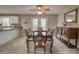Traditional dining room with wood furniture and double doors at 3704 25Th Street Ne Pl, Hickory, NC 28601