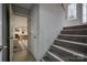 View of the entryway featuring stairs and a glimpse into a finished basement at 3704 25Th Street Ne Pl, Hickory, NC 28601