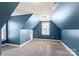 Bedroom with vaulted ceiling, neutral carpet, and blue walls at 4231 Brushy Knl, York, SC 29745