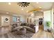 Virtually staged living room showcasing an open floor plan with modern decor at 472 Oak Rd # 114/115/116, Norwood, NC 28128