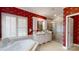 Elegant bathroom with a corner tub, double vanities, and a separate glass shower at 101 Saddletree Rd, Lincolnton, NC 28092