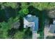 Aerial shot of the home showcases its mature trees and sprawling lot at 1353 33Rd Avenue Ne Dr, Hickory, NC 28601