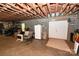Spacious unfinished basement with exposed beams, offering potential for various uses at 1353 33Rd Avenue Ne Dr, Hickory, NC 28601