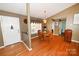 Traditional dining room with wood table, chandelier, and beautiful hardwood floors at 1353 33Rd Avenue Ne Dr, Hickory, NC 28601