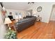 Spacious living room features hardwood floors, fireplace, and french doors at 1353 33Rd Avenue Ne Dr, Hickory, NC 28601