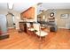View of the living room from the kitchen, with hardwood floors throughout at 1353 33Rd Avenue Ne Dr, Hickory, NC 28601