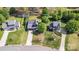 A high angle reveals the property's boundaries, neighborhood, and a well-maintained front yard with a driveway at 1650 Berkshire Dr, Hickory, NC 28602
