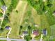 Expansive aerial view showcasing the property's large lot, mature trees, and surrounding landscape at 2614 Reepsville Rd, Lincolnton, NC 28092