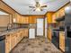 View of kitchen featuring wood cabinets and stainless steel appliances at 2614 Reepsville Rd, Lincolnton, NC 28092