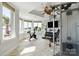 Bright home gym featuring fitness equipment and scenic views of the lake at 325 Ivy Arbor Cir, Rock Hill, SC 29732