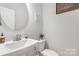 Clean powder room with a modern sink and stylish decor at 5119 Moselle Ave, Fort Mill, SC 29707