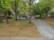 Charming single-story home featuring a welcoming front porch and a blue front door with dark shutters at 5319 Springdale Ave, Mint Hill, NC 28227