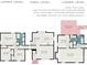 Detailed floor plan of the home, including the upper, main, and lower levels, outlining room dimensions at 5329 Glenbrier Dr, Charlotte, NC 28212