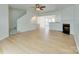 Hardwood floors and an open concept make this living room cozy and inviting at 5430 Dockery Dr, Charlotte, NC 28209