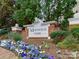 Community entrance sign displaying 