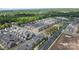 Aerial view of a well-planned community with modern homes, lush greenery, and neighborhood streets at 7957 Reunion Row Dr, Charlotte, NC 28277