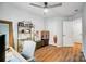 Bright home office with natural light, neutral decor, and a view of the backyard at 1112 Drummond Ave, Charlotte, NC 28205