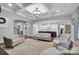 Spacious living room with open concept design, hardwood floors, and elegant seating at 13713 Sunset Bluffs Cir, Huntersville, NC 28078
