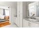 Bathroom with double vanity and marble countertops at 211 Killian Rd, Stanley, NC 28164