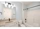 Charming full bathroom features an updated vanity and tub shower at 2415 Christenbury Hall Nw Dr, Concord, NC 28027