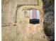 Top-down view of a large barn on a rural property with open fields at 28926 Hartsell Rd, Albemarle, NC 28001