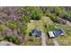 Aerial view of property, showcasing large backyard, green space, and nearby shed at 2948 Christy Leigh Dr, Newton, NC 28658