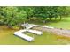 Dock featuring multiple boat slips, and a pier extending out into the water at 307 Stillwater Rd, Troutman, NC 28166