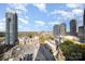 Beautiful aerial view showcases city skyscrapers and parking lots at 333 W Trade St # 1802, Charlotte, NC 28202