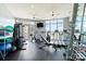 Modern gym offers treadmills, weights, and plenty of space for a complete workout at 333 W Trade St # 1802, Charlotte, NC 28202
