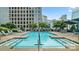 Inviting rooftop pool with a sun deck and lush landscaping for a resort-like experience at 333 W Trade St # 1802, Charlotte, NC 28202