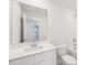 Bathroom vanity features a sink, a large mirror, and a combined shower and bathtub at 5016 Poplin Vly, Cherryville, NC 28021