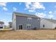 New construction home boasts a spacious backyard with sliding glass doors at 7730 Woolsey Dr, Gastonia, NC 28056