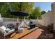 Outdoor patio area complete with comfortable seating and fire pit at 969 Copperstone Ln, Fort Mill, SC 29708
