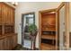 Luxurious bathroom featuring a steam shower, cedar sauna, and beautiful built-in storage at 1012 Clover Crest Ln, Weddington, NC 28104