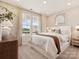 Bright bedroom with plush bedding, large windows, and neutral decor at 1046 Mapletree Ln, Indian Trail, NC 28079