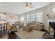 Inviting living room with neutral décor, large windows, and cozy furniture at 116 Rainbow Trout Trl, Fort Mill, SC 29715