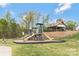 Fun community playground with multiple slides, climbing structures, and picnic shelter for Gathering enjoyment at 116 Rainbow Trout Trl, Fort Mill, SC 29715