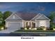 Beautiful single-story home featuring a two-car garage, well-manicured lawn, and inviting front porch at 1280 Coppergate Dr, Salisbury, NC 28147