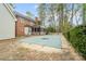 Expansive backyard with pool, brick patio, deck, and screened porch perfect for outdoor enjoyment at 1736 Cavendale Dr, Rock Hill, SC 29732