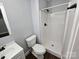 Clean bathroom with a white vanity, toilet, and a shower, perfect for daily routines at 2021 Hilton Way Rd, Lancaster, SC 29720