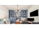 Home office with built-in shelving and cabinets, offering plenty of storage and display space at 2332 Paddlers Cove Dr, Lake Wylie, SC 29710