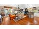 Spacious living area with fireplace, hardwood floors and seamless flow to the kitchen at 2792 Lakeshore Rd, Denver, NC 28037