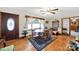 Cozy dining room with hardwood floors, a ceiling fan, and a round table with seating for six at 3017 Lynwood Dr, Lancaster, SC 29720