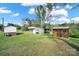 Large backyard featuring multiple sheds, providing ample outdoor storage and workspace at 3017 Lynwood Dr, Lancaster, SC 29720