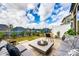 Cozy patio with comfortable seating and a view of the backyard at 3021 Patchwork Ct, Fort Mill, SC 29708