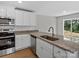 Well-equipped kitchen with stainless steel appliances, granite counters, and stylish white cabinetry at 3034 Trailblazer St, Charlotte, NC 28215